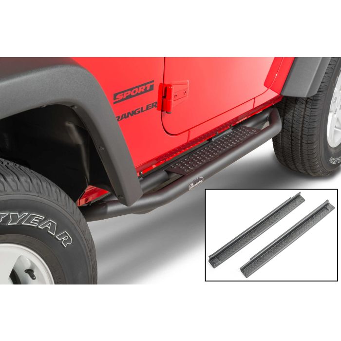 Quadratec  QRC Side Armor with Step for 07-18 Jeep Wrangler JK
