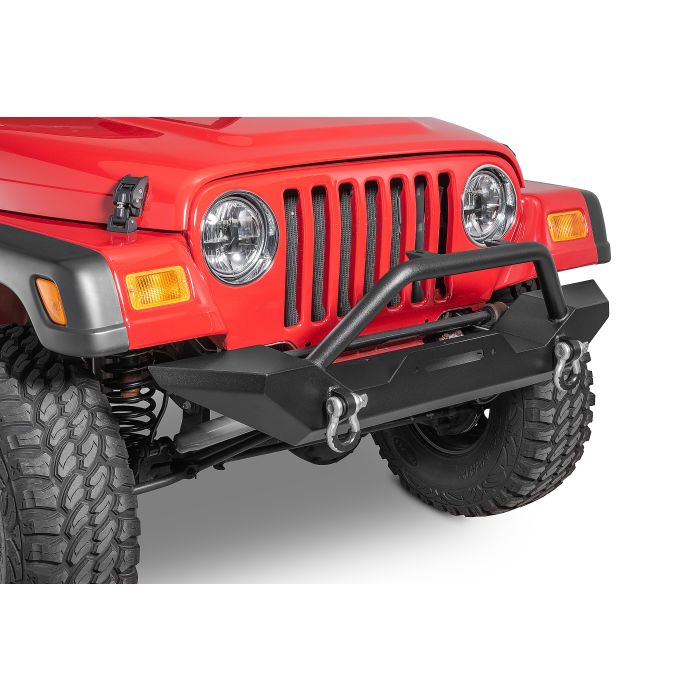 TACTIK  Winch Ready Front Bumper with Hoop & D-Rings for 97-06 Jeep Wrangler TJ & Unlimited