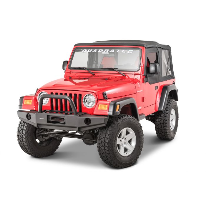Quadratec  Winch Ready Bull Bar Front Bumpers for 97-06 Jeep Wrangler TJ & Unlimited