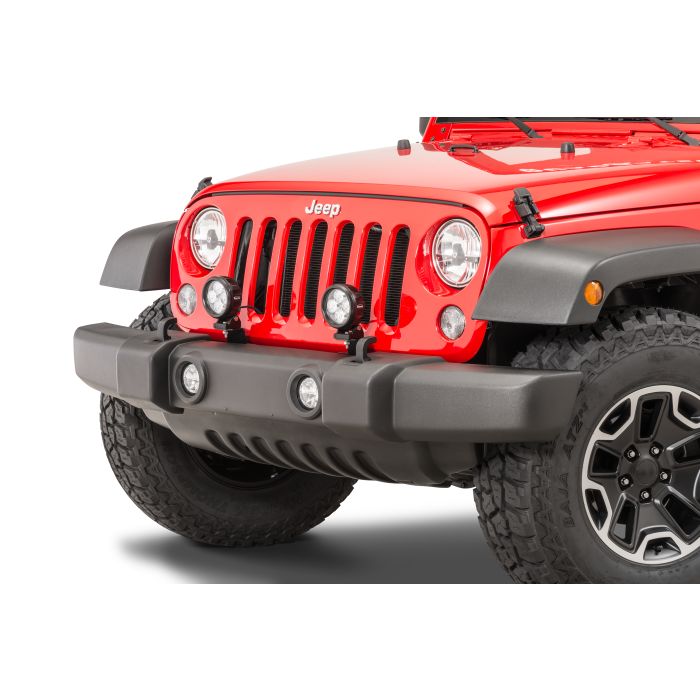 Quadratec  4" Round LED Lights with Wiring Harness
