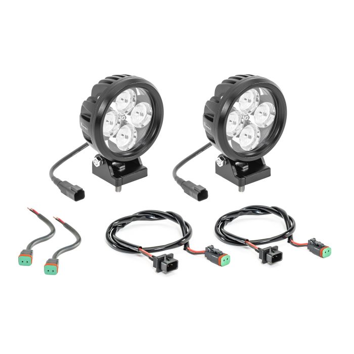 QUAD 4IN RND LED FLOOD W/ HARN 10-18 JK 97109 1049