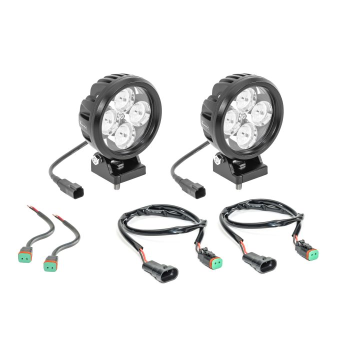 QUAD 4IN RND LED FLOOD W/ HARN 07-09 JK 97109 1043