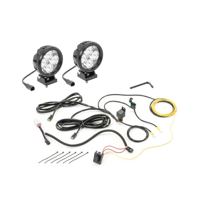 QUAD 4IN RND 4 LED FLOOD PAIR W/WIRING  KIT
