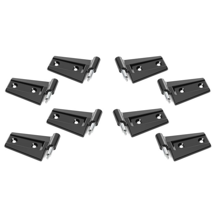 Quadratec  8pc. Replacement Door Hinge Set for 07-18 Jeep Wrangler JK Unlimited 4-Door