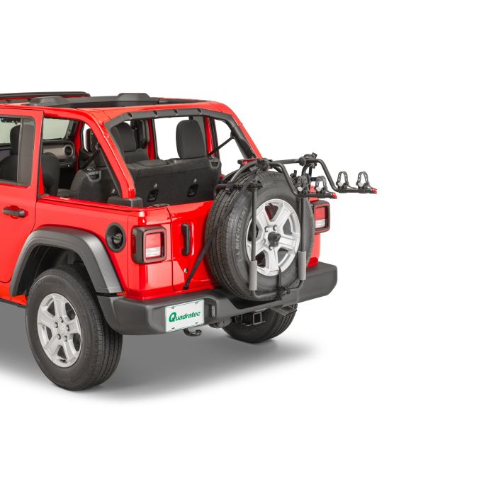 Quadratec  Spare Tire Mount 2 Bike Rack for 87-18 Jeep Wrangler YJ, TJ, & JK