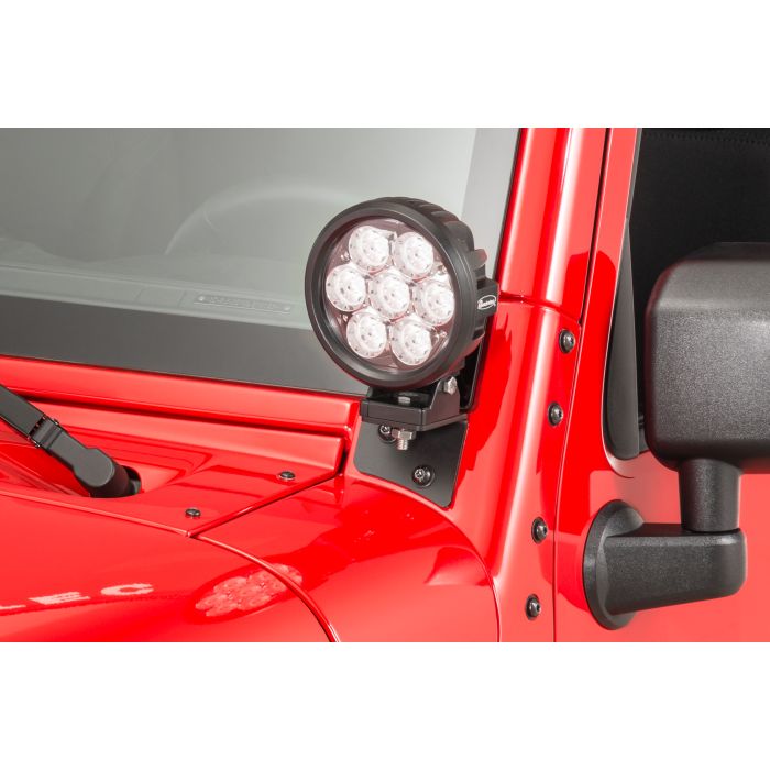 Quadratec  6" Round LED Lights with Wiring Harness