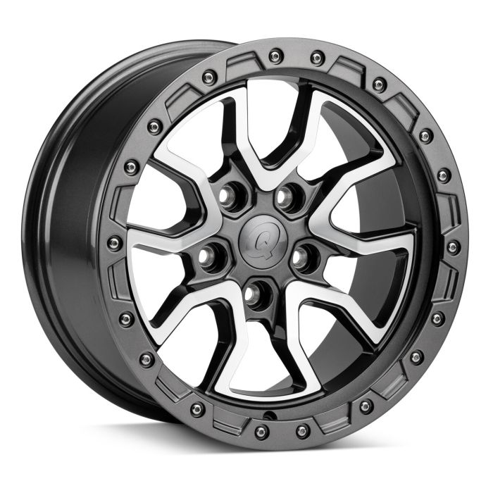 Ascend Wheel Gloss Gun Metal w/ Grey Mach. Bead Ring