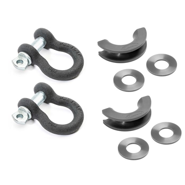 QUAD 3/4IN D-RINGS BLK TEXT W/BLK ISO   92144 7024