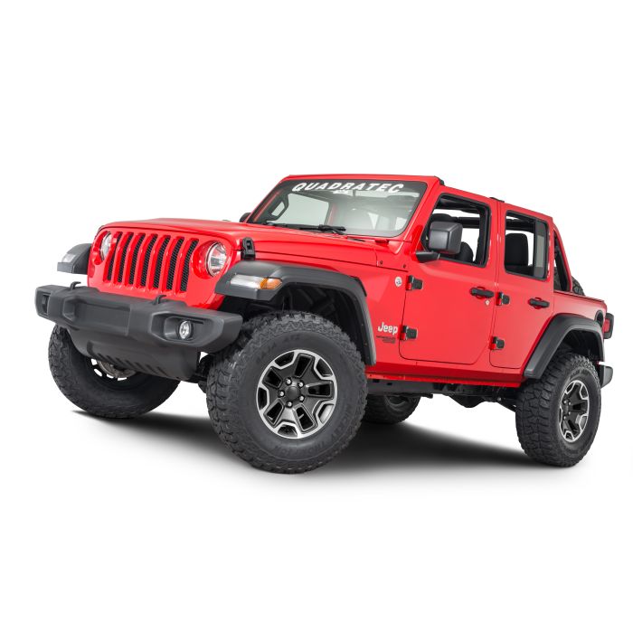 Quadratec  Front & Rear Door Hinges for 18-21 Jeep Wrangler JL Unlimited 4-Door