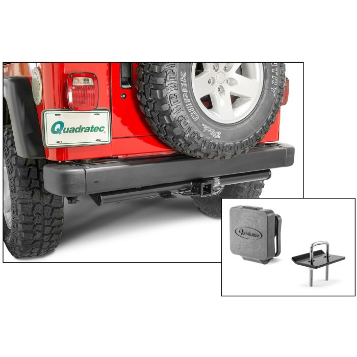 QUADRATEC ROUND TUBE CLASS III HITCH TJ w/Hitch Plug & Tightener