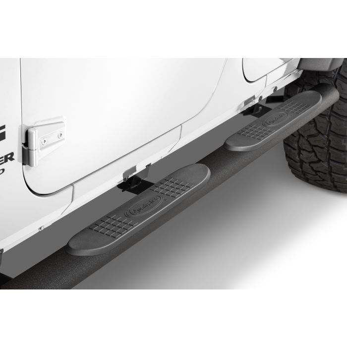 Quadratec  QR4 Heavy Duty Oval Side Steps for 07-18 Jeep Wrangler Unlimited JK 4 Door
