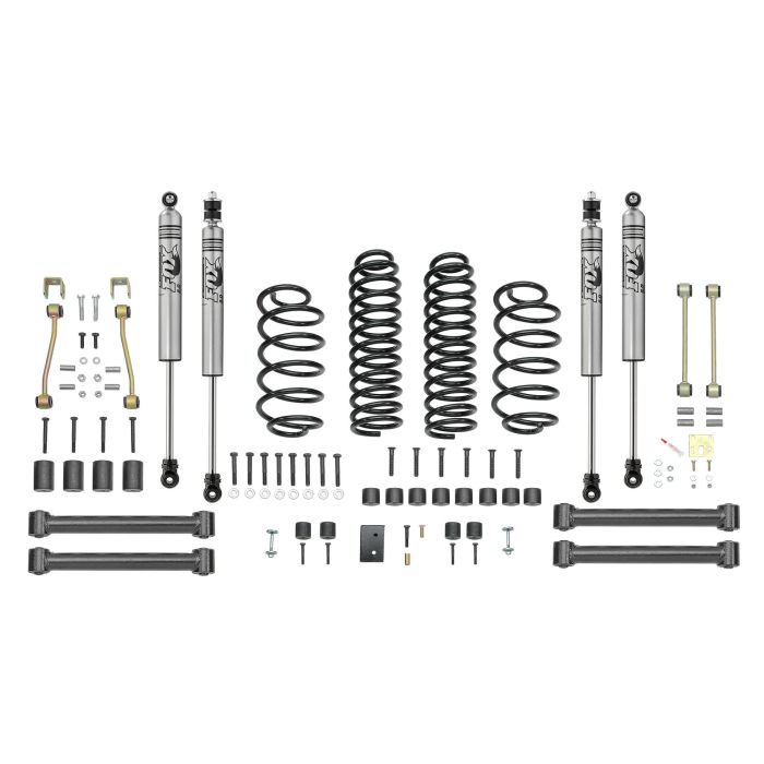 Quadratec  3.5" Coil Spring Suspension Lift Kit with FOX IFP Mono-Tube Shocks for 97-06 Jeep Wrangler TJ  & Unlimited