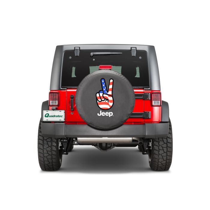 Quadratec "Peace Flag" Tire Cover 32"-33"
