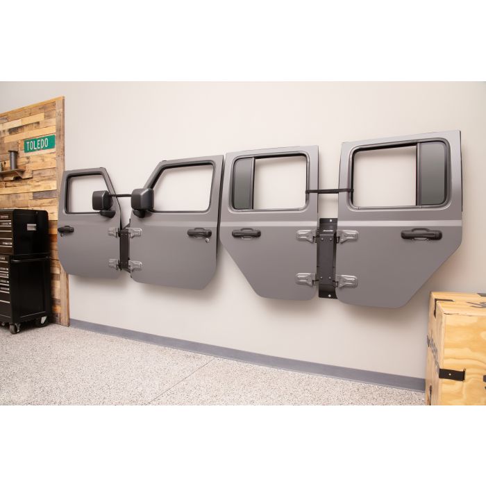 QuadraTop Wall Mount Door Hanger Bracket for Two Pairs of Jeep Doors