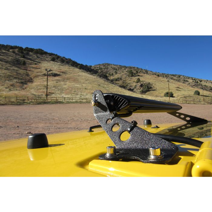 Quake LED  Hood Light Bar Brackets for 07-18 Jeep Wrangler JK