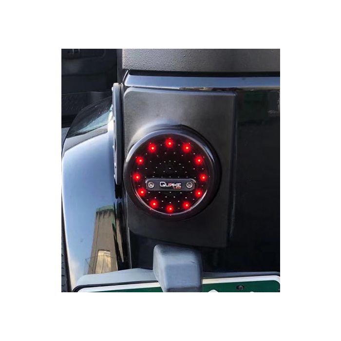 Quake LED QTE1030 Round LED Tail Lights for 07-18 Jeep Wrangler JK