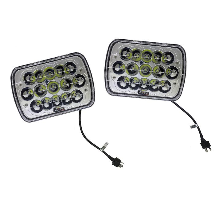 Quake LED QTE459 Tempest Series 45W 5x7" LED Headlight Kit for 84-01 Jeep Wrangler YJ, Cherokee XJ & Comanche MJ