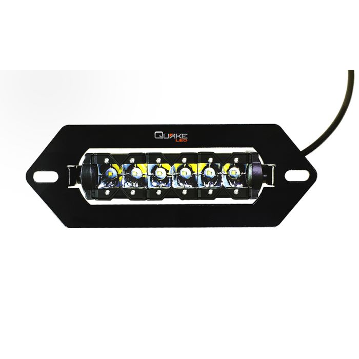 Quake LED QUM684 9" Flush Mount LED Light with Mount for winch fairlead opening