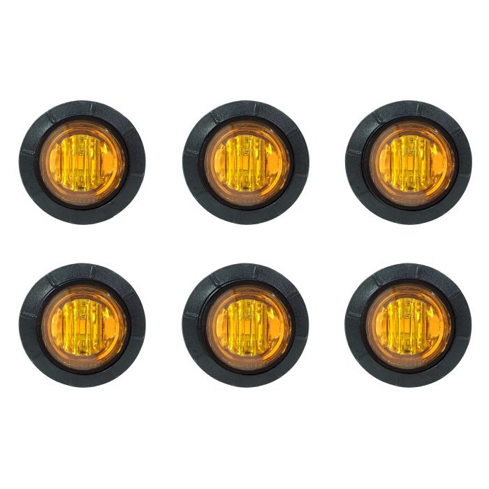 Quake LED  3/4" Side Marker Lamps - 6 Pack 