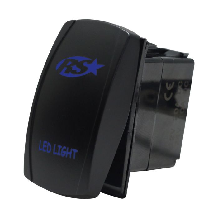 Race Sport Lighting RSBLHB3W-1 3 Position Way LED Logo Rocker Switch 
