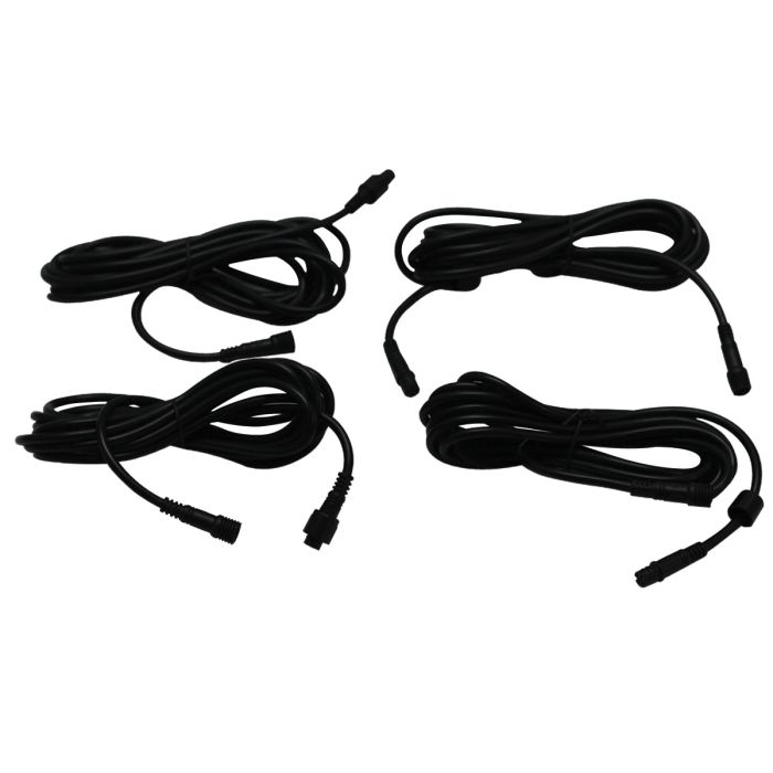4-Pack of 9ft (2.7 meters) Extension Cable for RGBW Smart Rock Light Kits - 5-Wire Plug N Play - No Cutting Required