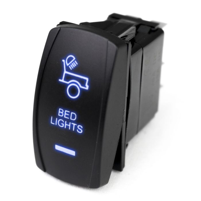 LED Rocker Switch w/ Blue LED Radiance (Bed Lights)