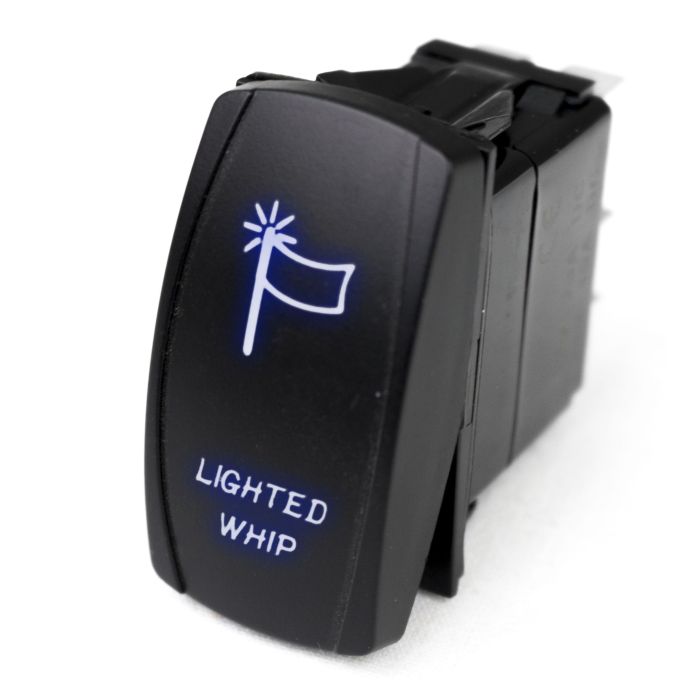 LED Rocker Switch w/ Blue LED Radiance (Lighted WHIP)