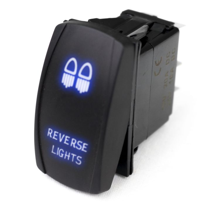 LED Rocker Switch w/ Blue LED Radiance (Reverse Lights)
