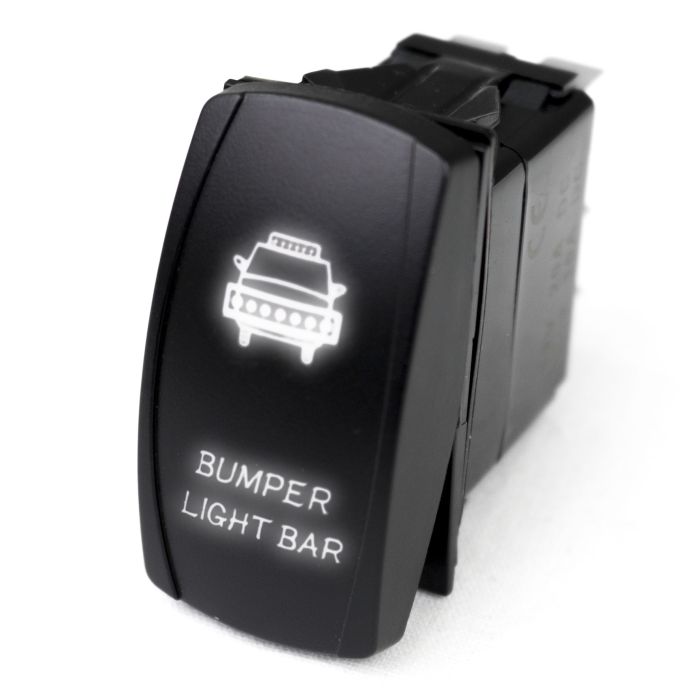 LED Rocker Switch w/ White LED Radiance (Bumper Light Bar)