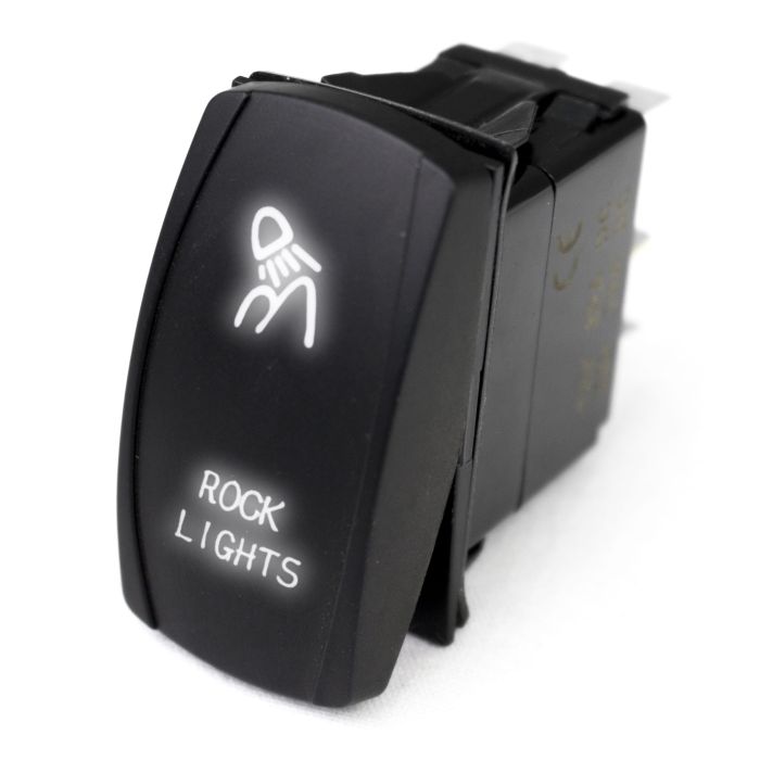LED Rocker Switch w/ White LED Radiance (Rock Lights)