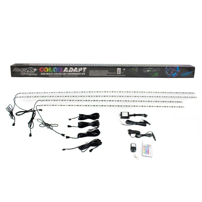 Race Sport Lighting RSUKIT ColorADAPT Adaptive RGB LED Aluminum Solid Underbody Kit with Key Card RGB Remote