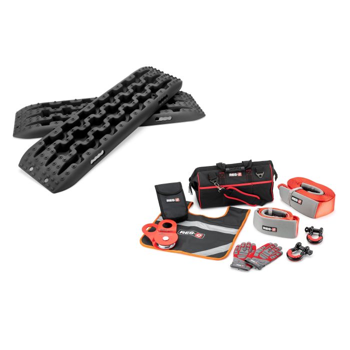 RES-Q Premium Recovery Gear Kit, Strap Style w/ Black Recovery Boards