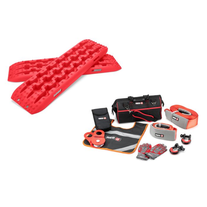 RES-Q Premium Recovery Gear Kit, Strap Style w/ Red Recovery Boards