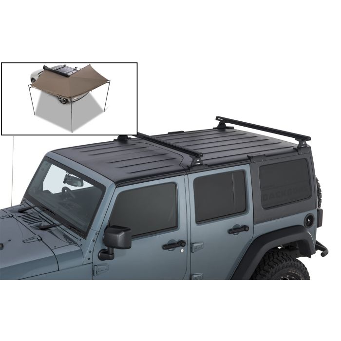 Rhino-Rack  Heavy Duty 2-Bar Backbone Roof Rack for 07-18 Jeep Wrangler Unlimited JK Hardtop