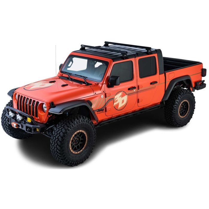 Rhino-Rack  Heavy Duty RL110 Series 2 Bar Roof Rack for 18-22 Jeep Wrangler JL Unlimited & Gladiator JT
