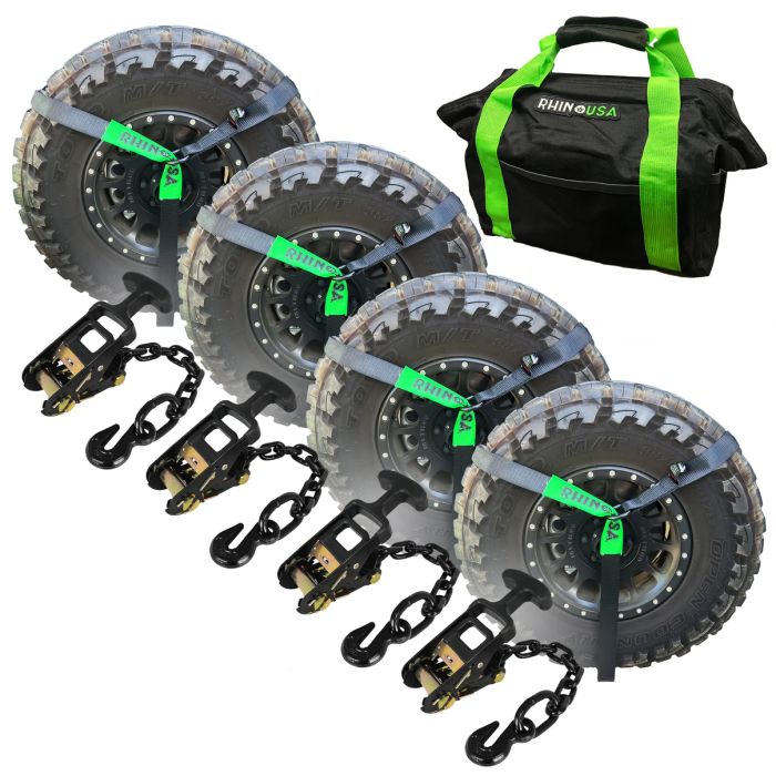 Rhino USA  Car Tie-Down Lasso Straps (J-Hooks) 