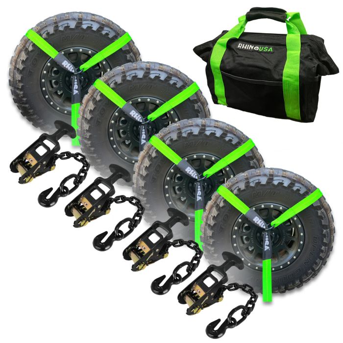RHINO USA LASSO STRAPS; BASKET STRAPS - GREEN