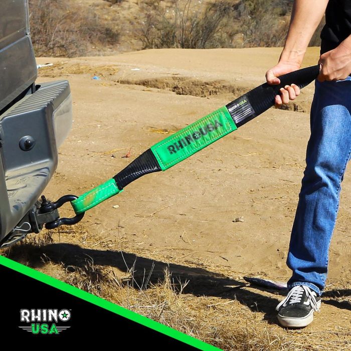 Rhino USA  Tow Strap & Shackle Hitch Receiver Combo 