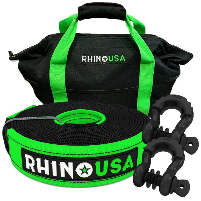 Rhino USA  Tow Strap & D-Ring Shackle Set Combo 