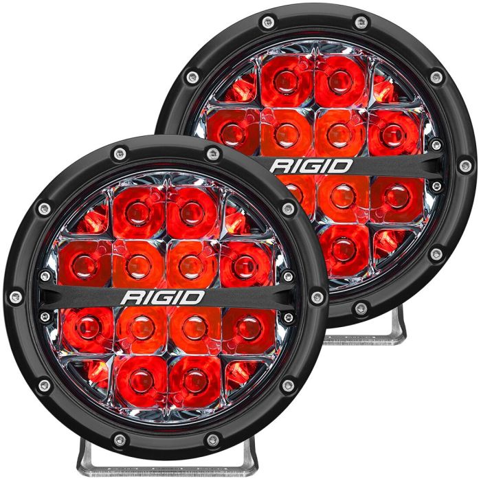 RIGID 360 6IN SPOT LIGHT PAIR RED