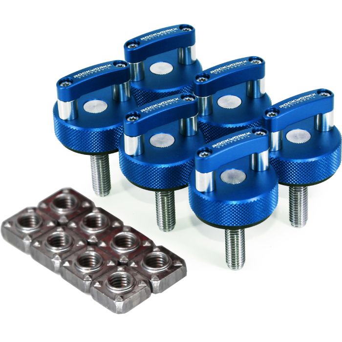 Jeep CJ, YJ, TJ  Hard Top Thumb Screw  (6 Pc Set) -Blue