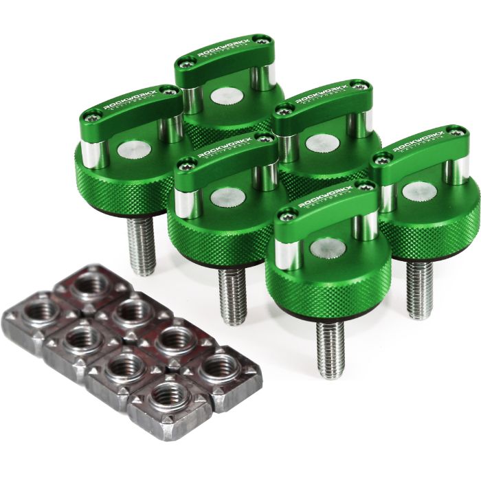 Jeep CJ, YJ, TJ  Hard Top Thumb Screw  (6 Pc Set) -Green