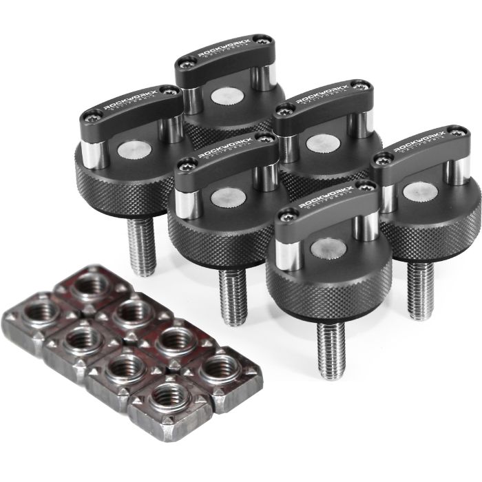 Jeep CJ, YJ, TJ Hard Top Thumb Screw  (6 Pc Set) -Gun Metal Grey