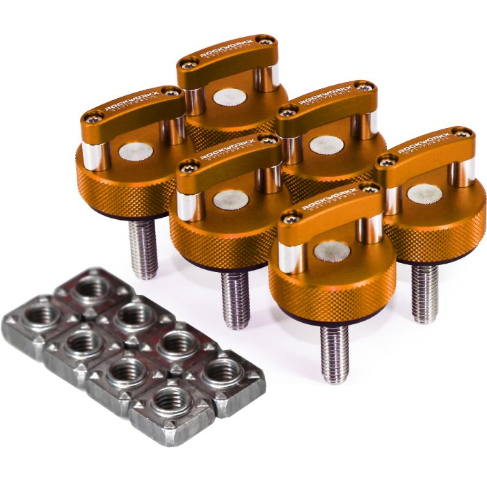 Jeep CJ, YJ, TJ  Hard Top Thumb Screw  (6 Pc Set) -Orange