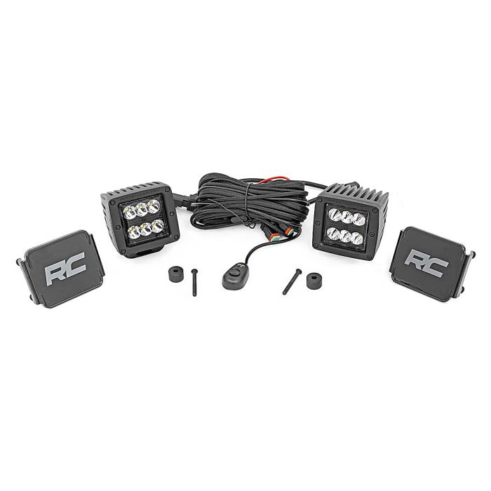 Rough Country  2" LED Cube Easy Mount Kit for 18-22 Jeep Wrangler JL & 20-22 Gladiator JT