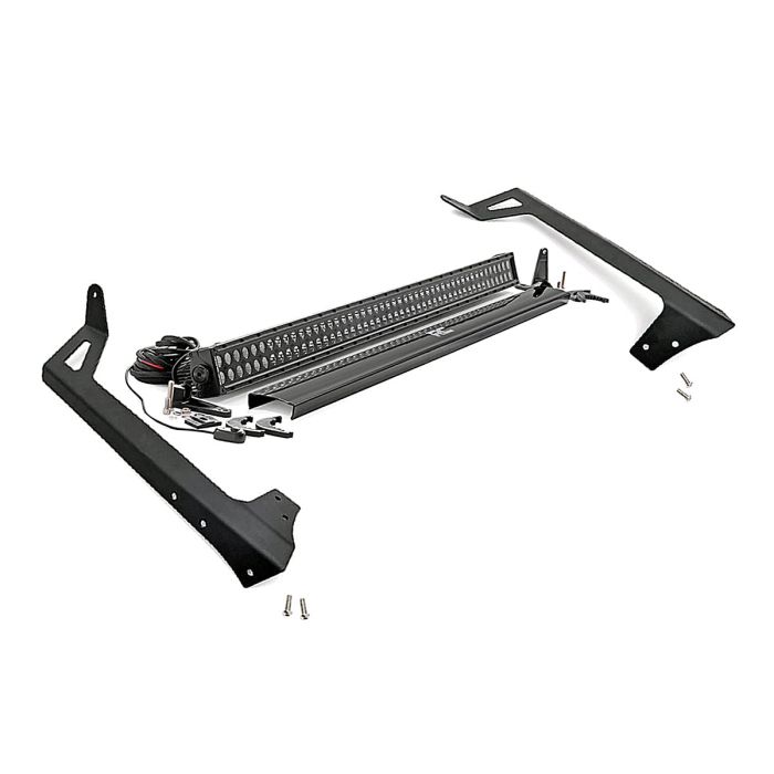 Rough Country  50in LED Light Bar Kit with Windshield Mounts for 07-18 Jeep Wrangler JK