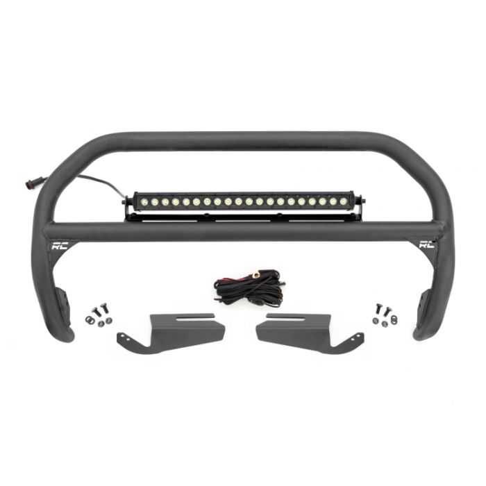 Nudge Bar | 20 Inch Black Single Row LED | OE Modular Steel | Ford Bronco 4WD (21-22)