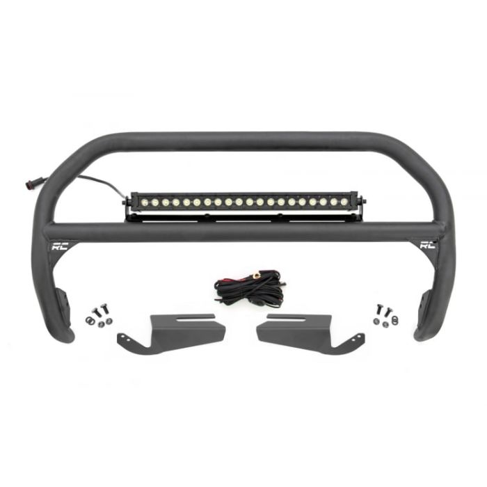 Nudge Bar | 20 Inch BLK DRL Single Row LED | OE Modular Steel | Ford Bronco 4WD (21-22)