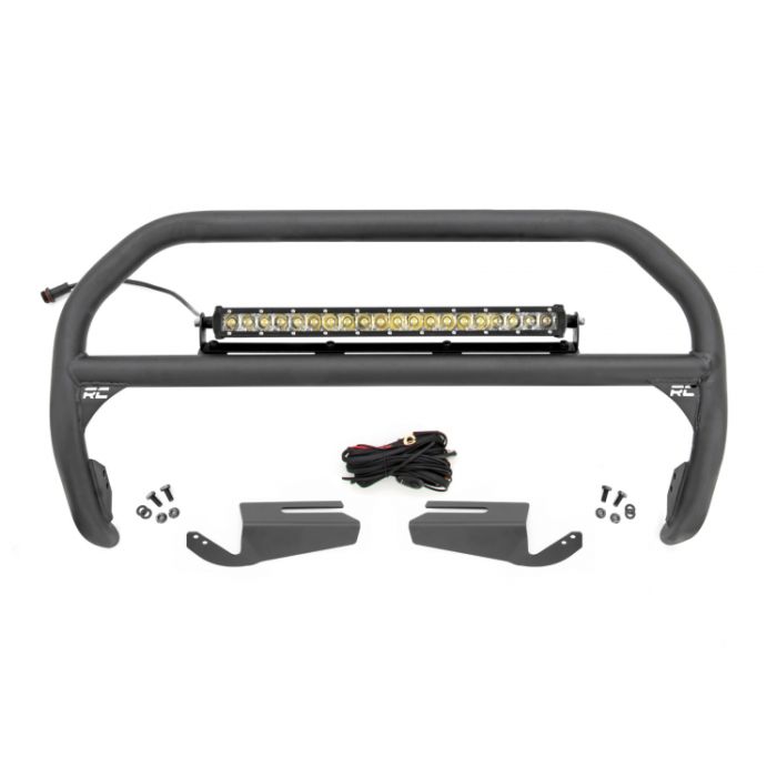 Nudge Bar | 20 Inch Chrome Single Row LED | OE Modular Steel | Ford Bronco 4WD (21-22)