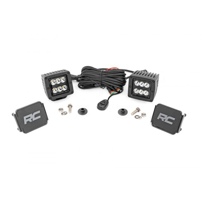 LED Light | Ditch Mount | 2" Black Pair | Spot Pattern | Ford Bronco (21-22)